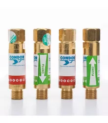 Válvula Corta Fogo 9/16" Unf Acetileno/glp/gn Para Regulador Vcf Rg CONDOR