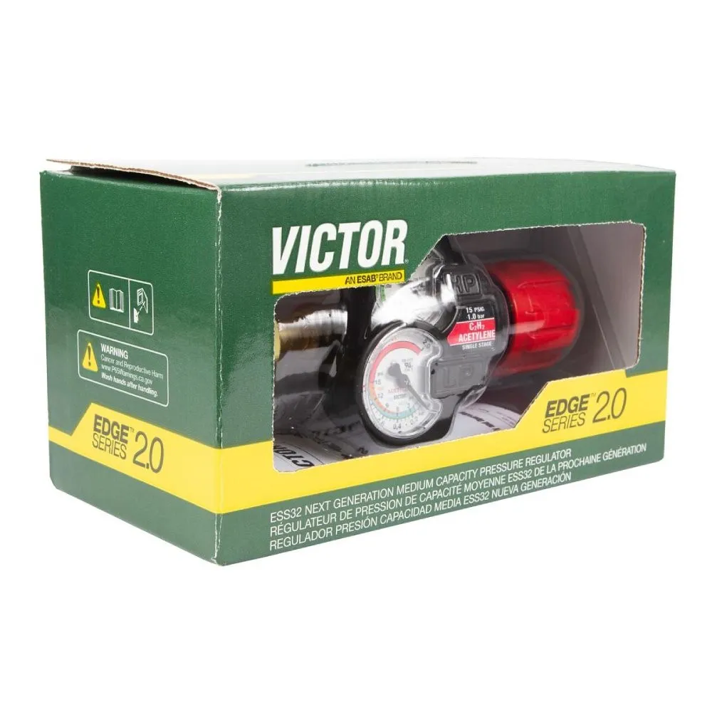 Regulador De Pressão Acetileno Para Cilindro VICTOR Edge 2.0