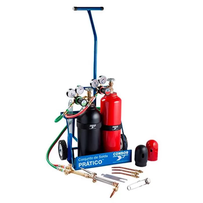 Conjunto de Solda e Corte Prático Oxigênio/Acetileno CONDOR
